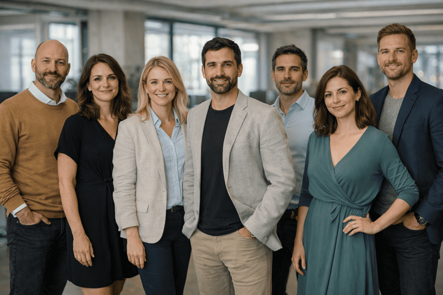 Team working on AI trading platform — Tract Mercholm